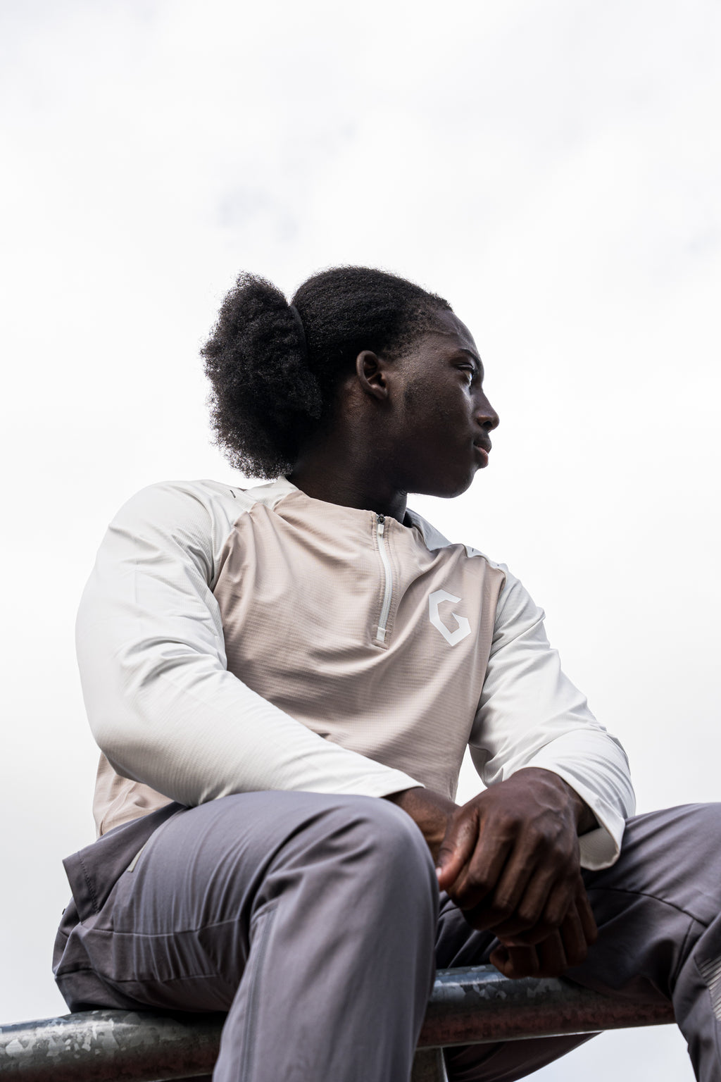 Long Sleeve GRYTT — Beige & Blanc