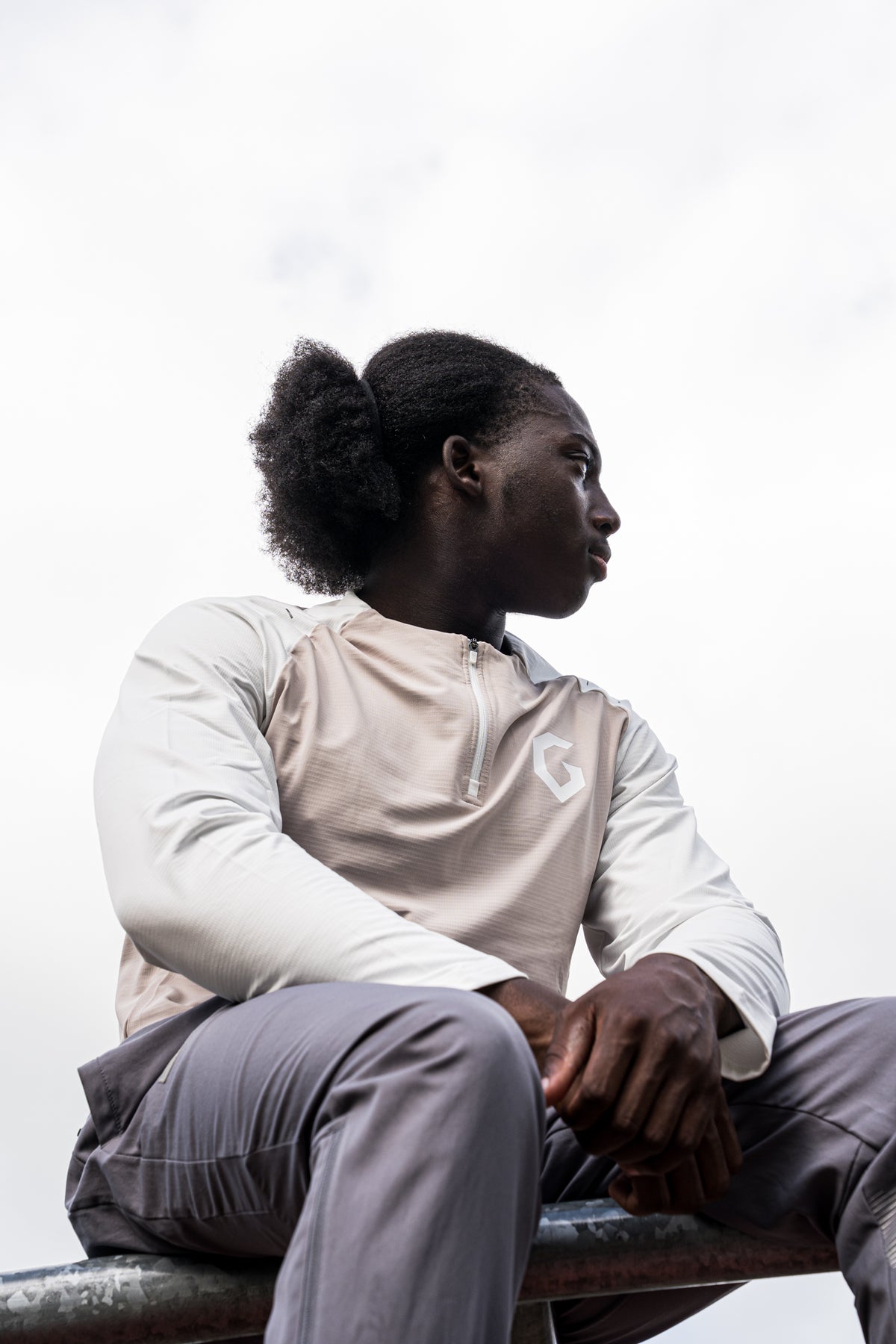 Long Sleeve GRYTT — Beige & Blanc